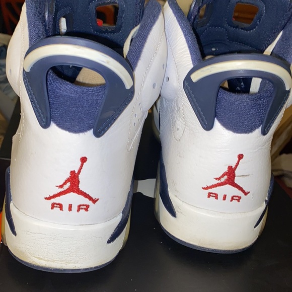 Air Jordan 6retro white/midnight navy blue/red sz9 - Picture 11 of 11
